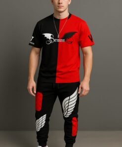 New Mesh Fabrics  Trouser & T-shirt Combo Set